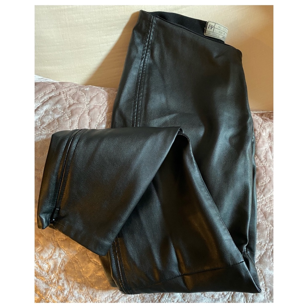 Free People Leather Leggings